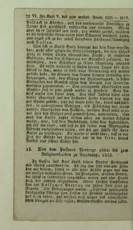 18. Von dem Passauer Vertrage 1552, bis zum Religionsfrieden zu Augsburg, 1555