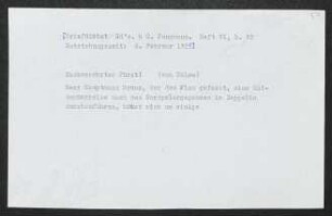 Brief von Gerhart Hauptmann an Bernhard von Bülow, geschrieben von Elisabeth Beerbohm