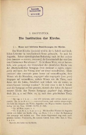 Die Lehre von der Kirche nach dem h. Augustin
