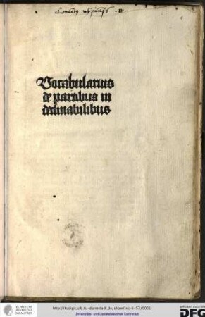 Vocabularius de partibus indeclinabilibus