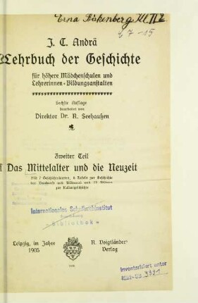 Teil 2: Das Mittelalter und die Neuzeit