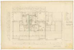 Bundesgartenschau, Karlsruhe 1967 Siedlung Im Eichbäumle: Typ B. Grundrisse Erdgeschoss, Obergeschoss 1:50