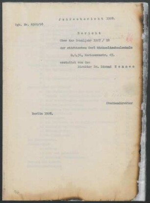 1927/28: Jahresbericht ... - 1927/28