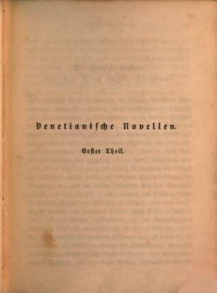 Franz Freiherrn Gaudy's sämmtliche Werke. 13, [Venetianische Novellen. Erster Theil]