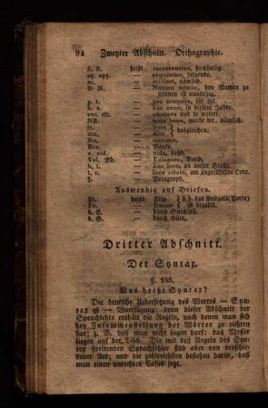 Dritter Abschnitt. Der Syntax.