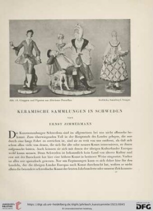 Keramische Sammlungen in Schweden
