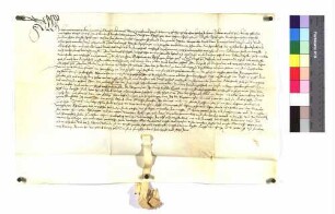 Propst Heinrichs von Ellwangen Lehenrevers für Wolf von Alfingen von Hohenalfingen zu Wasseralfingen betreffend die von seinem Vater Hans und seinem Oheim Ulrich von ihn gelangten Güter, nämlich Schloss und Dorf Wasseralfingen, das Dorf Hofen, seines Ahnherrn Wilhelm von Alfingen Teil an Westhausen und die Faulenmühle bei Westhausen, Einzelgüter zu Haisterhofen, Onatsfeld, Treppach, Goldshöfe, Wagenrain, Brausenried, Hüttlingen, Attenhofen, Röthardt sowie die Heimatsmühle.