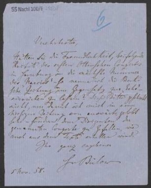 Brief an Adolph Fürstner : 05.11.1858