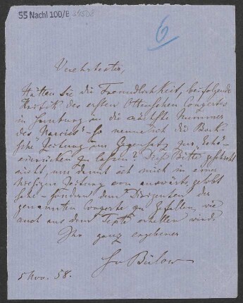 Brief an Adolph Fürstner : 05.11.1858
