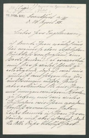 Brief an Wilhelm Engelmann : 14.04.1888