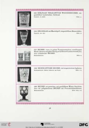 Glas, Porzellan, Fayence (Nr. 335-389)