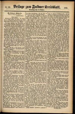 Zweite Ausgabe vom Dienstag, den 03. Oktober 1899.
