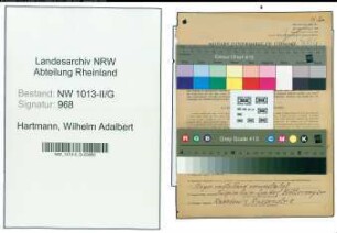 Entnazifizierung Wilhelm Adalbert Hartmann , geb. 23.09.1908 (Gaertner)