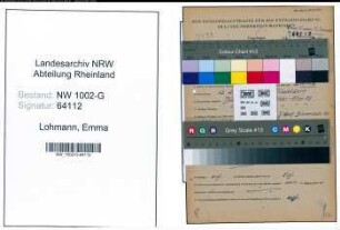 Entnazifizierung Emma Lohmann, geb. 12.02.1885 (Schneiderin)