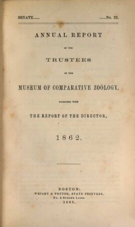 Annual report. 1862
