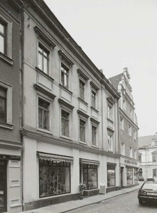Pirna-Altstadt. Wohnhäuser Schössergasse 11 : Pirna-Altstadt. Wohnhäuser Schössergasse 11 (links) / 11 (rechts). Straßenansicht