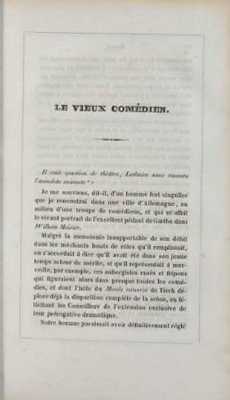 Le vieux comédien