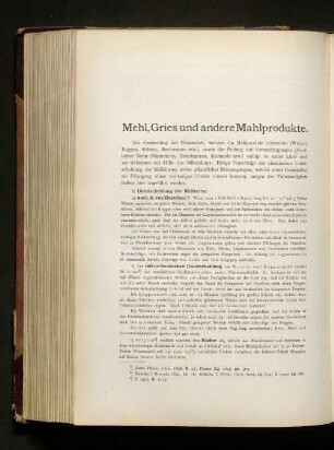 Mehl, Gries und andere Mahlprodukte.