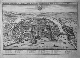 Buchillustration aus M. Merian, Topographia Sueviae, 1643: Die Stadt Konstanz im Jahre 1633, dem Jahr der Belagerung