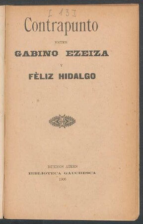 Contrapunto entre Gabino Ezeiza y Felix Hidalgo