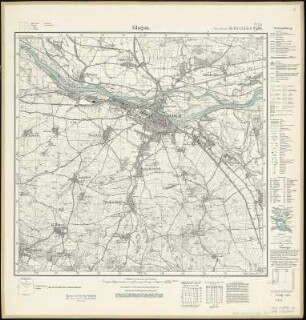 Meßtischblatt 2484 : Glogau, 1937 : Glogau. - Hrsg. 1893, bericht. 1933, gedr. [19]37. - 1:25000. - [Berlin]: Reichsamt für Landesaufnahme, 1937. - 1 Kt.