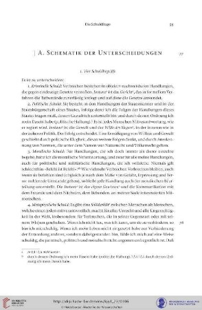 A. Schematik der Unterscheidungen