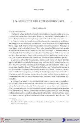 A. Schematik der Unterscheidungen