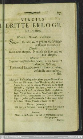 Dritte Ekloge. Palaemon