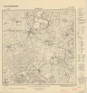 1927 ( alte Nr.: 574) Bornhöved, Meßtischblatt (4 cm - Karte)