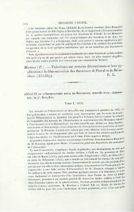Annales de l'Observatoire Royal de Bruxelles.