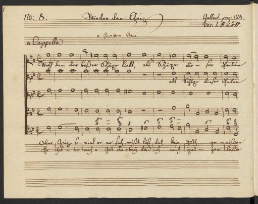 Wider den Geiz; Coro; g-Moll