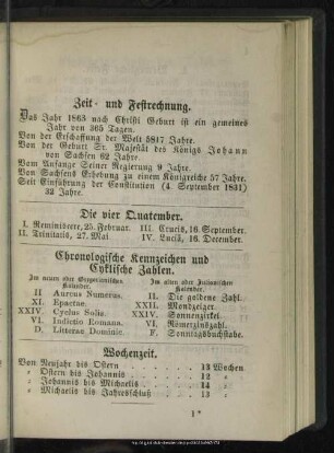 Zeit- und Festrechnung