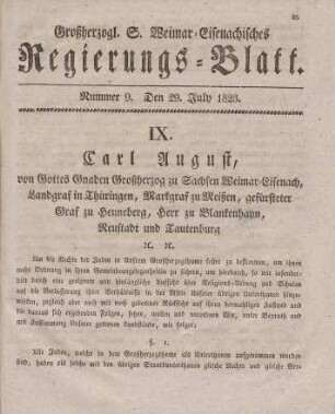 Nr. 9 : 29. July 1823