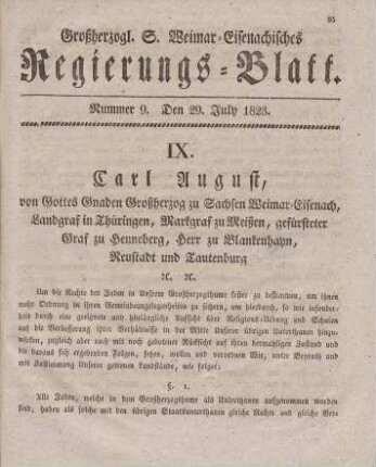 Nr. 9 : 29. July 1823