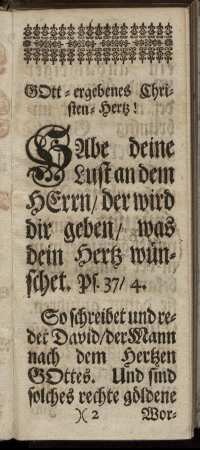 Gott- ergebenes Christen- Hertz!