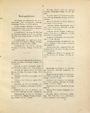 Verzeichnis der Vorlesungen. 1889/90, WS
