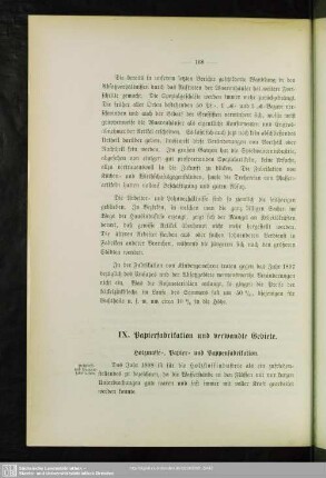 IX. Papierfabrikation und verwandte Gebiete