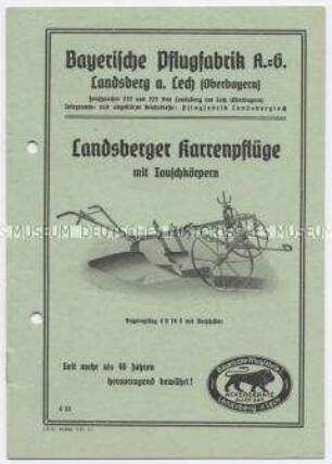 Landsberger Karrenpflüge mit Tauschkörpern