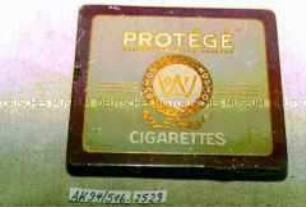 Blechdose für 10 Stück "PROTEGE CIGARETTES WOLF"