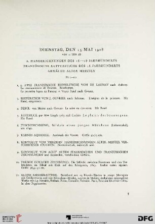 Dienstag, den 15. Mai 1928 von 10 Uhr ab (Nr. 1-270)
