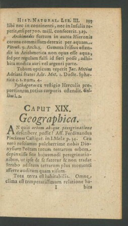 Caput XIX. Geographica.