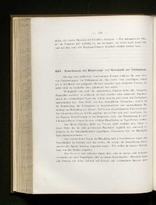 XXV. Bemerkungen zur Morphologie und Systematik der Ustilagineen