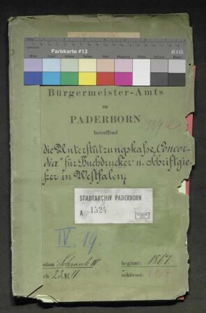 Unterstützungskasse "Concordia" für Buchdrucker und Schriftgießer in Westfalen