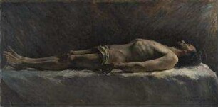 Ohne Titel (liegender männlicher Leichnam / Christus?)