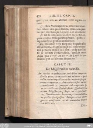 Caput III. De Magistratibus creandis.