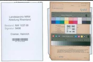 Entnazifizierung Heinrich Cramer , geb. 01.12.1901 (Steiger)