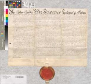 Friedrich, Landgraf zu Hessen, bestätigt den Schutzbrief des Landgrafen Ludwig zu Hessen des Datums 1434 Mai 26 für die Abtei Corvey und die Stadt Höxter (Hoexar).