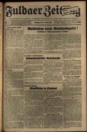 Ausgabe vom Montag, den 05. April 1937.