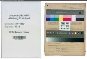Entnazifizierung Irene Schicketanz , geb. 21.03.1911 ()