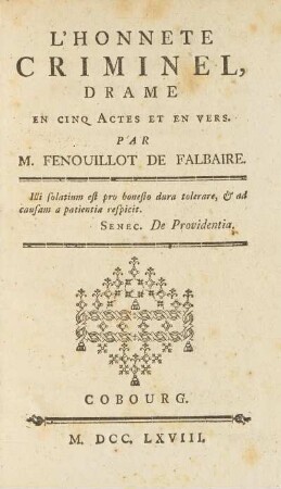 L' honnête criminel